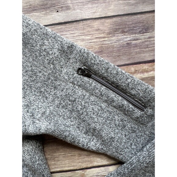 Patagonia Youth 10 Medium Heather Gray Sweater 1/4 Zip Fleece Jacket Sleeve Zip - Picture 2 of 8